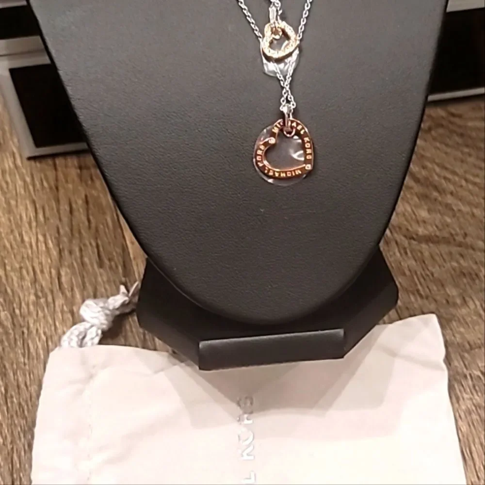 Michael‎ Kors Double Strand Hearts Necklace